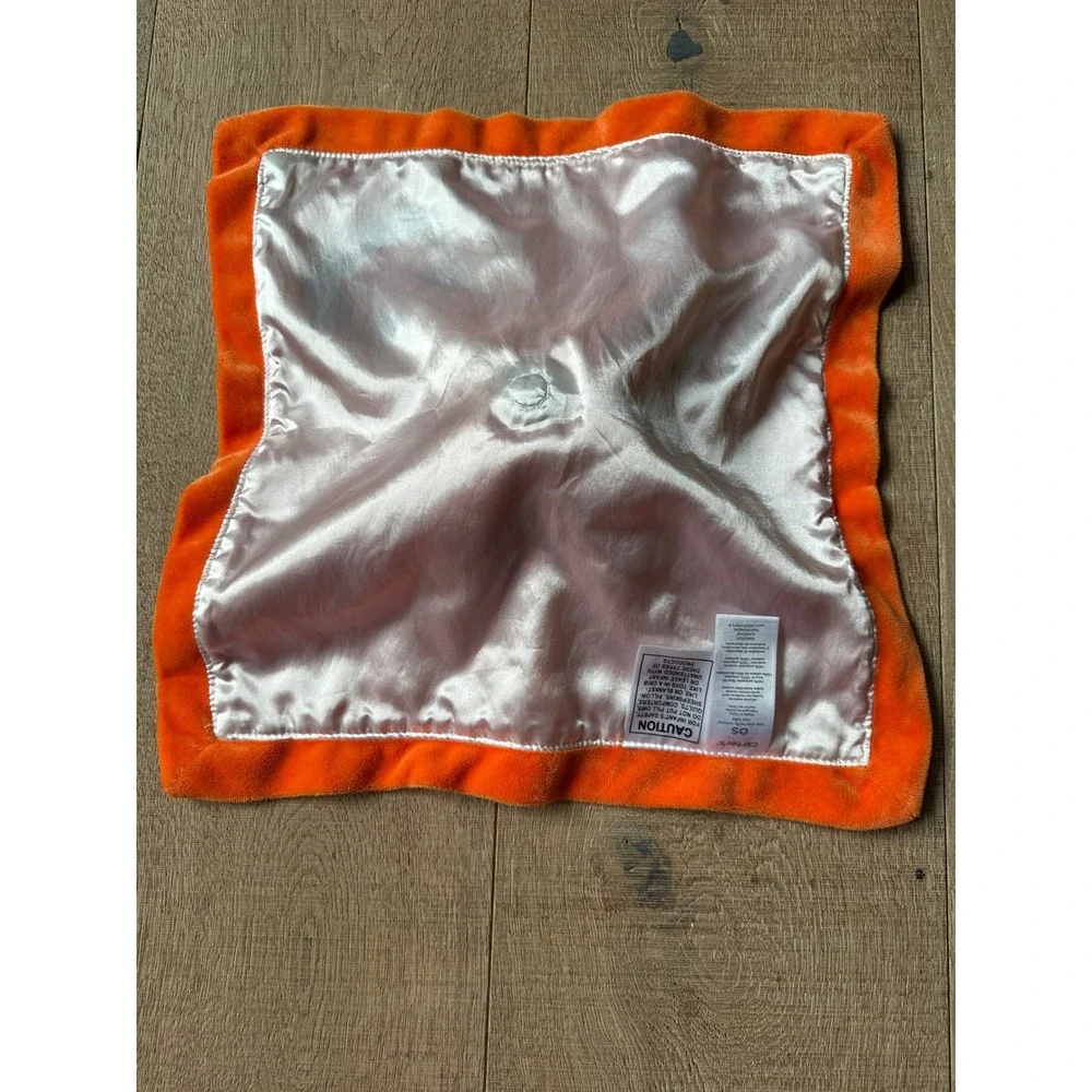 Carters Halloween Pumpkin Teddy Bear Lovey Security Blanket Baby Rattle